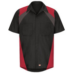 Men's Tri-Color Short Sleeve Shop Shirt